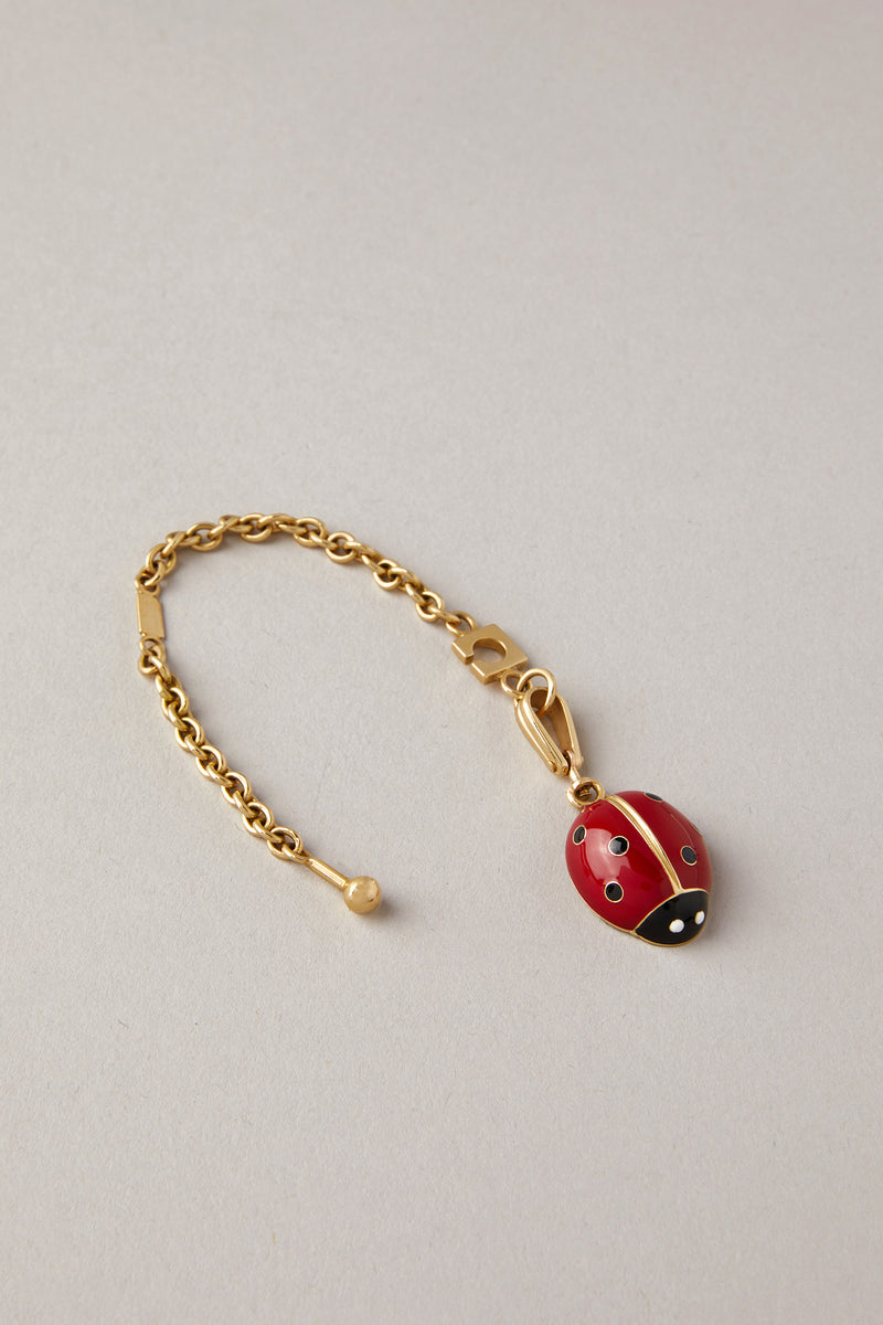 Portachiavi forçait in Oro giallo - 18kts. gold Ladybug key chain