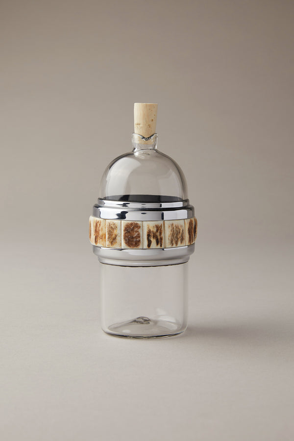 Bottiglia olio/aceto mignon in Cervo (palco) - Stag antler Mini oil and vinegar bottle
