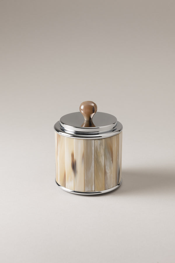 Barattolo porta cotone da toilette in Zebu - Zebu Toilet ear picks jar