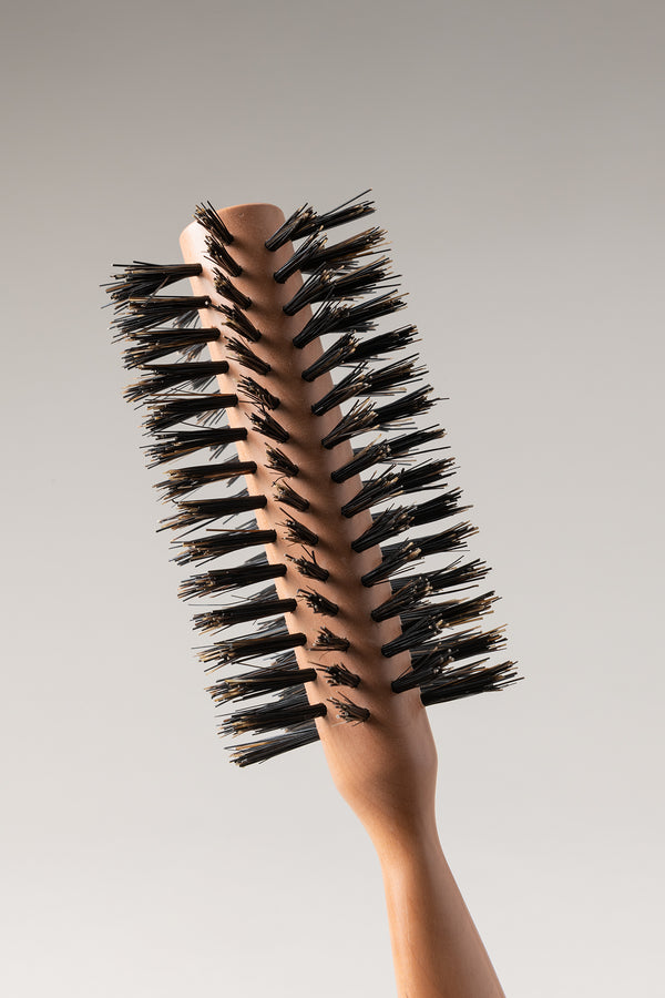 Spazzola circolare setola nera in Pero - Pyrus Circular hair brush