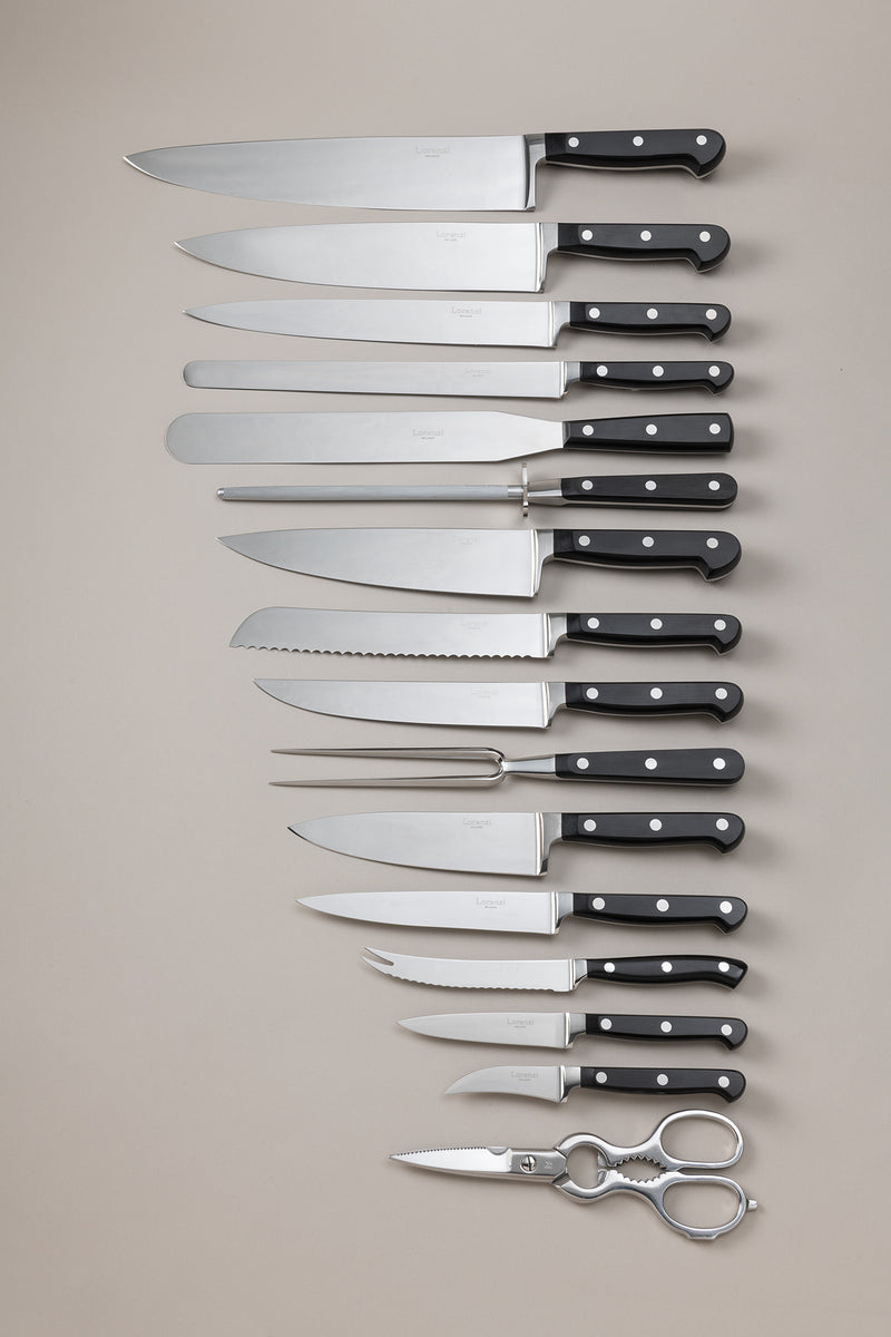 Set coltelli da cucina grande in Noce canaletto - Walnut tree Large kitchen knife set