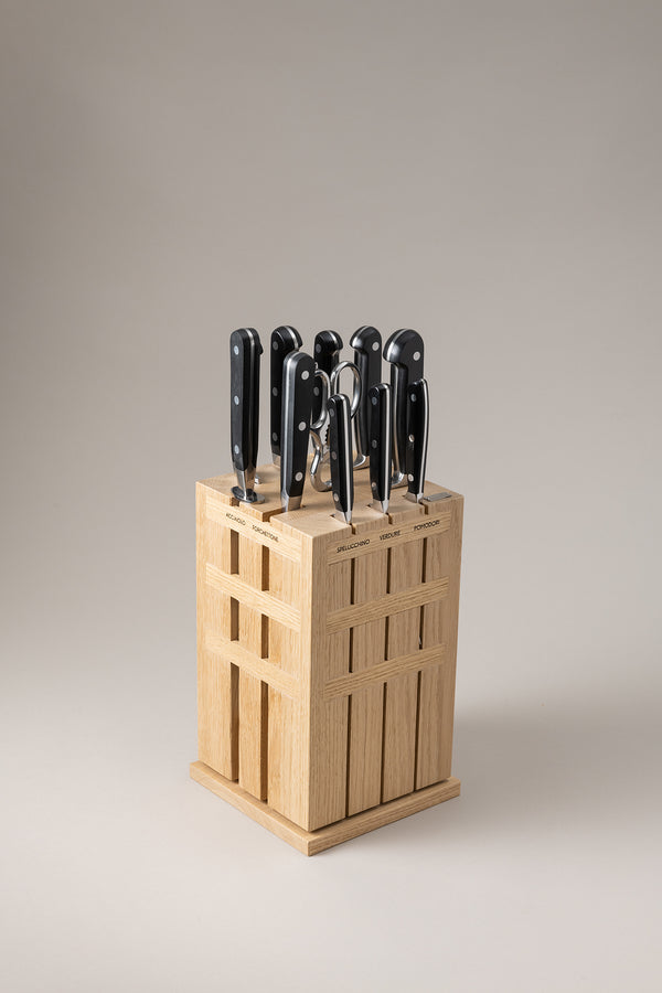 Set coltelli da cucina piccolo in Noce canaletto - Walnut tree Small kitchen knife set