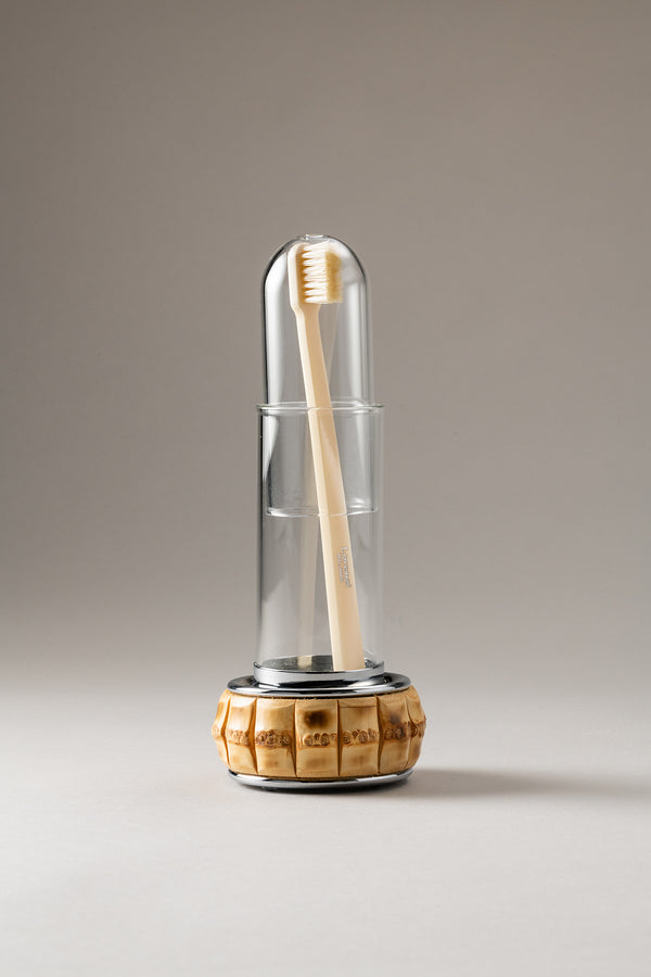 Porta spazzolino singolo in Bambù - Bamboo root Individual toothbrush holder