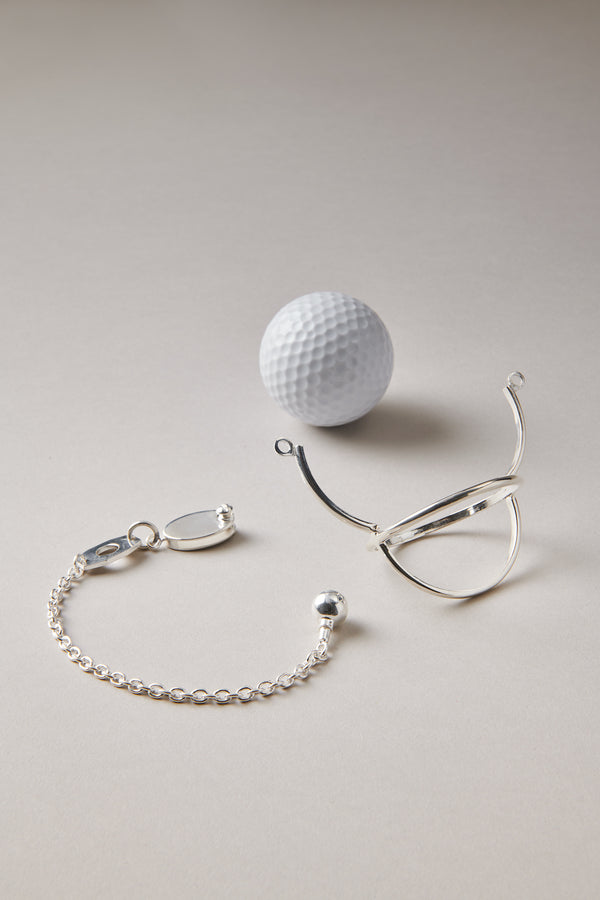 Portachiavi con pallina da golf in Argento - Sterling silver Golf ball key chain