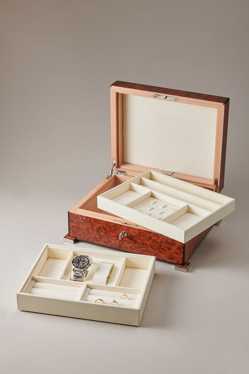 Cofanetto porta gioie in Amboina - Amboyna burl Jewelry box