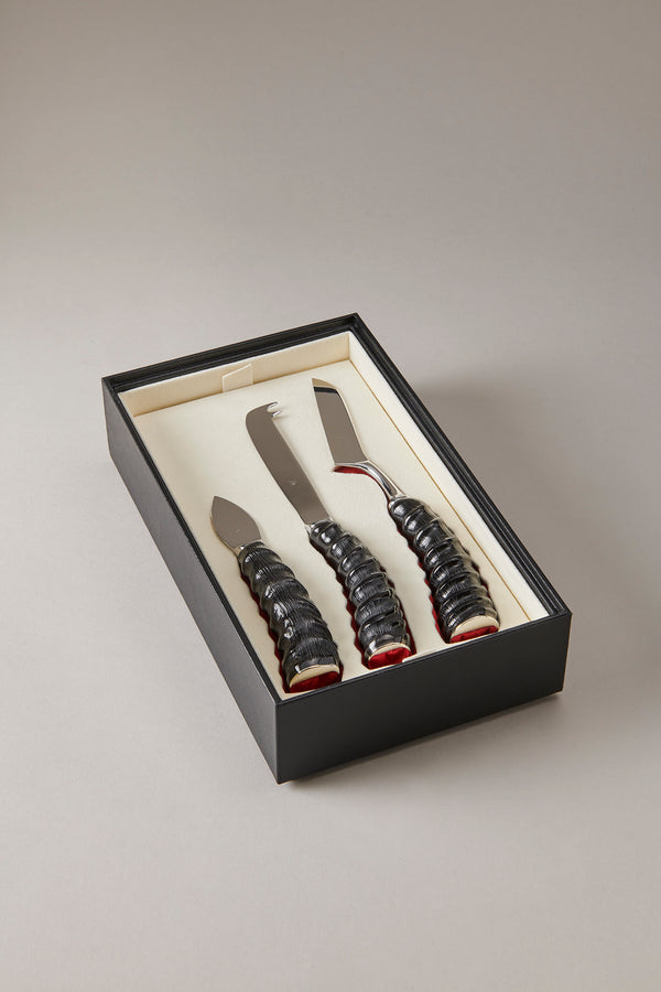Confezione coltelli formaggio deluxe in Springbok - Springbok Cheese knife set deluxe case