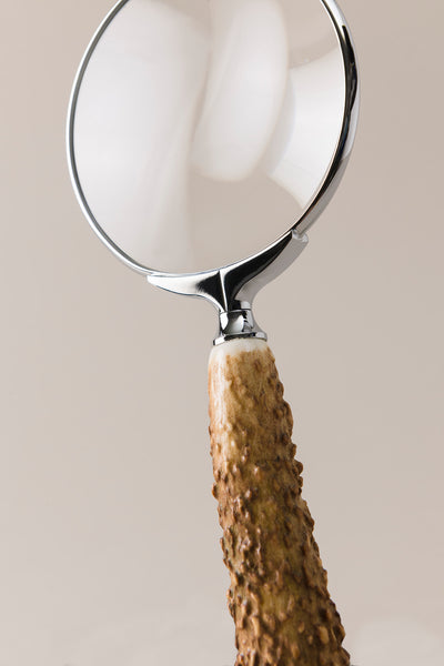 Indian Ebony Small magnifying glass in brown - Lorenzi Milano