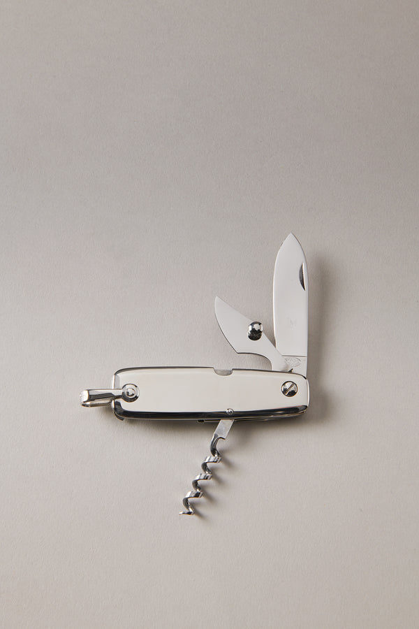 Temperino piccolo 3 accessori in Acciaio inox - Stainless steel Small pocket knife 3 accessories