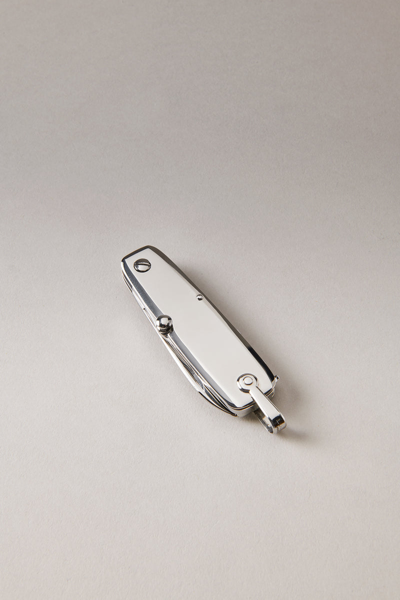 Temperino piccolo 3 accessori in Acciaio inox - Stainless steel Small pocket knife 3 accessories