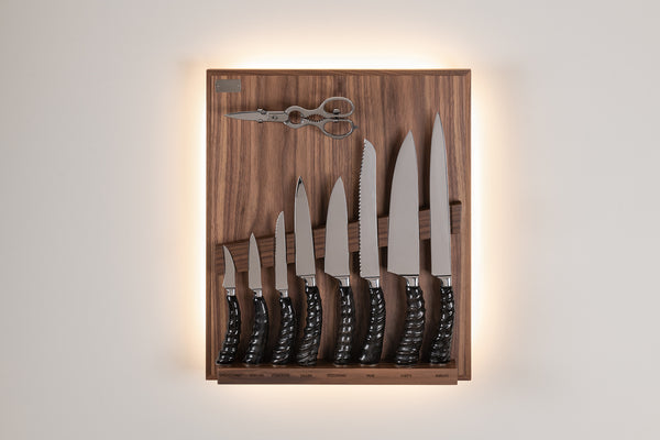 Coltelliera piccola in Springbok - Springbok Small wall-mounted knives set