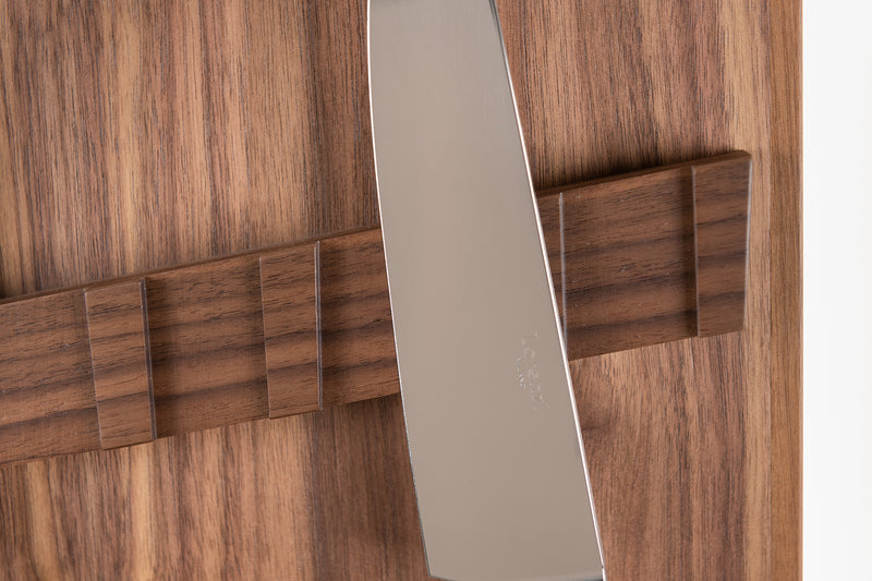 Coltelliera media con vetro in Bambù - Bamboo root Medium cabinet wall-mounted knives set