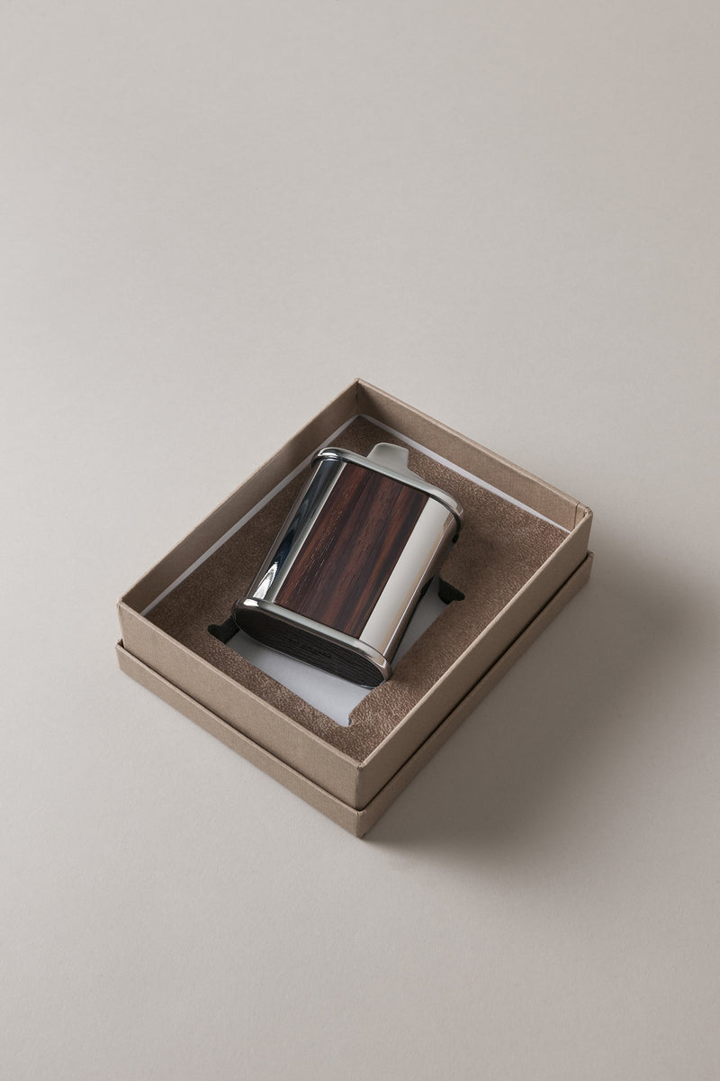 Wood Oval Bic desk lighter holder