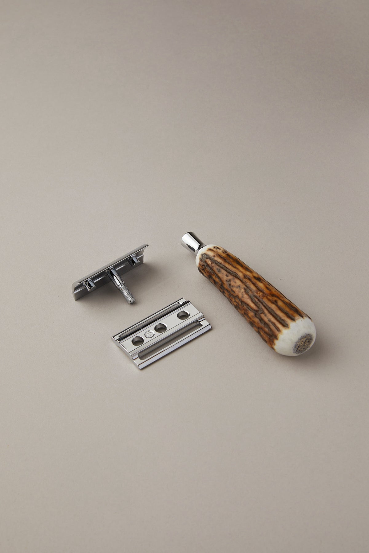 Stag antler OId style safety razor – Lorenzi Milano