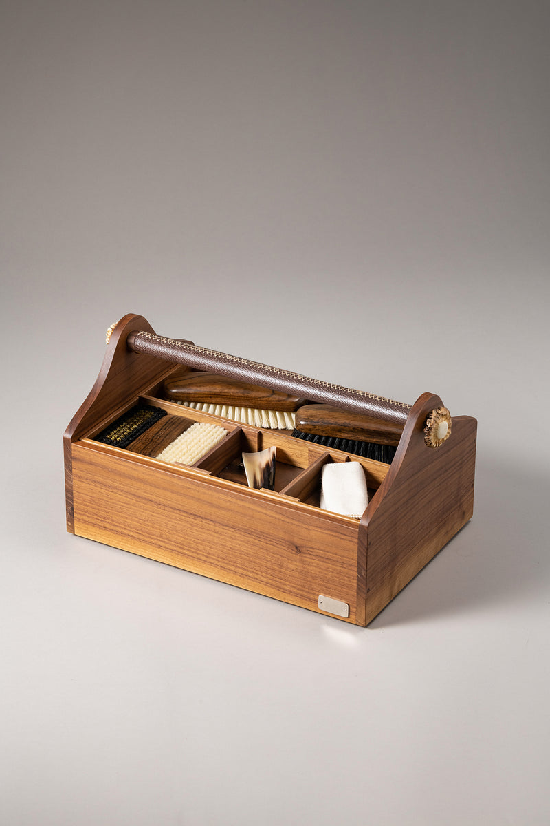 Roe deer antler Shoe care box