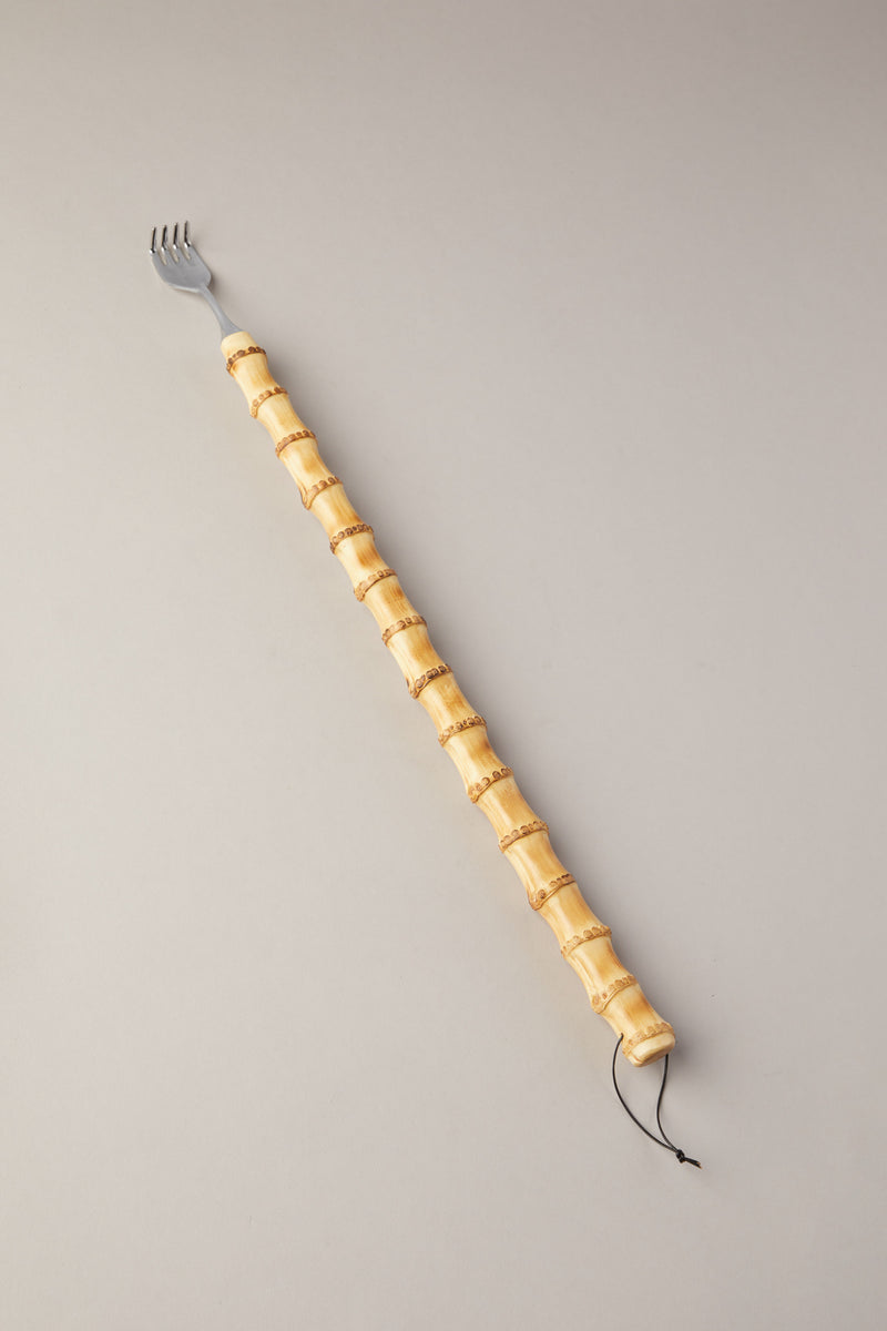 Bamboo back scratching fork