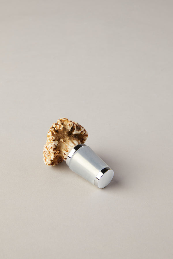 Tappo bottiglia conico in capriolo - Roe deer antler conical bottle cap