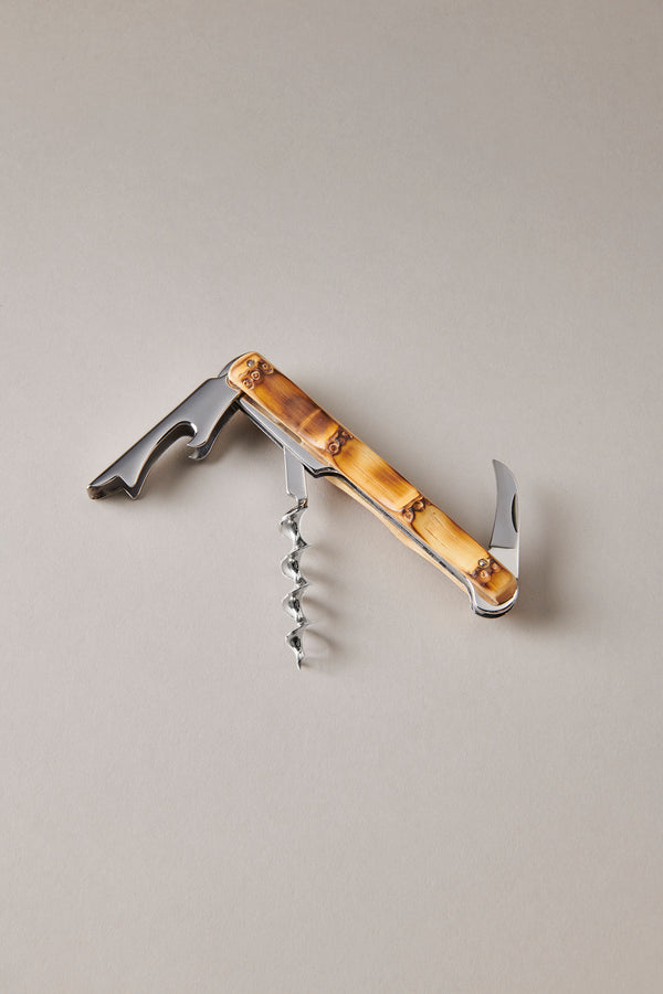 Cavatappi tipo Butler's friend con placchette in Bambù - Bamboo Butler's friend corkscrew with plates