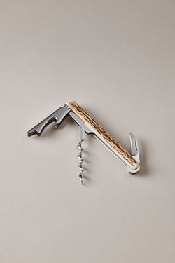 Cavatappi tipo Butler's friend con placchette in Cervo - Stag antler Butler's friend corkscrew with plates