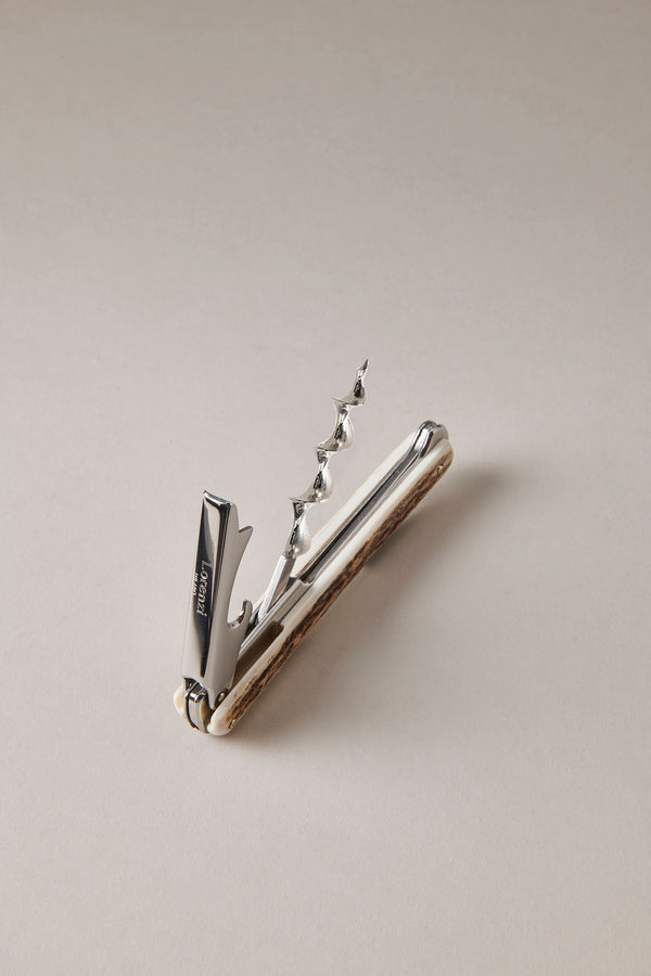 Cavatappi tipo Butler's friend con placchette in Cervo - Stag antler Butler's friend corkscrew with plates