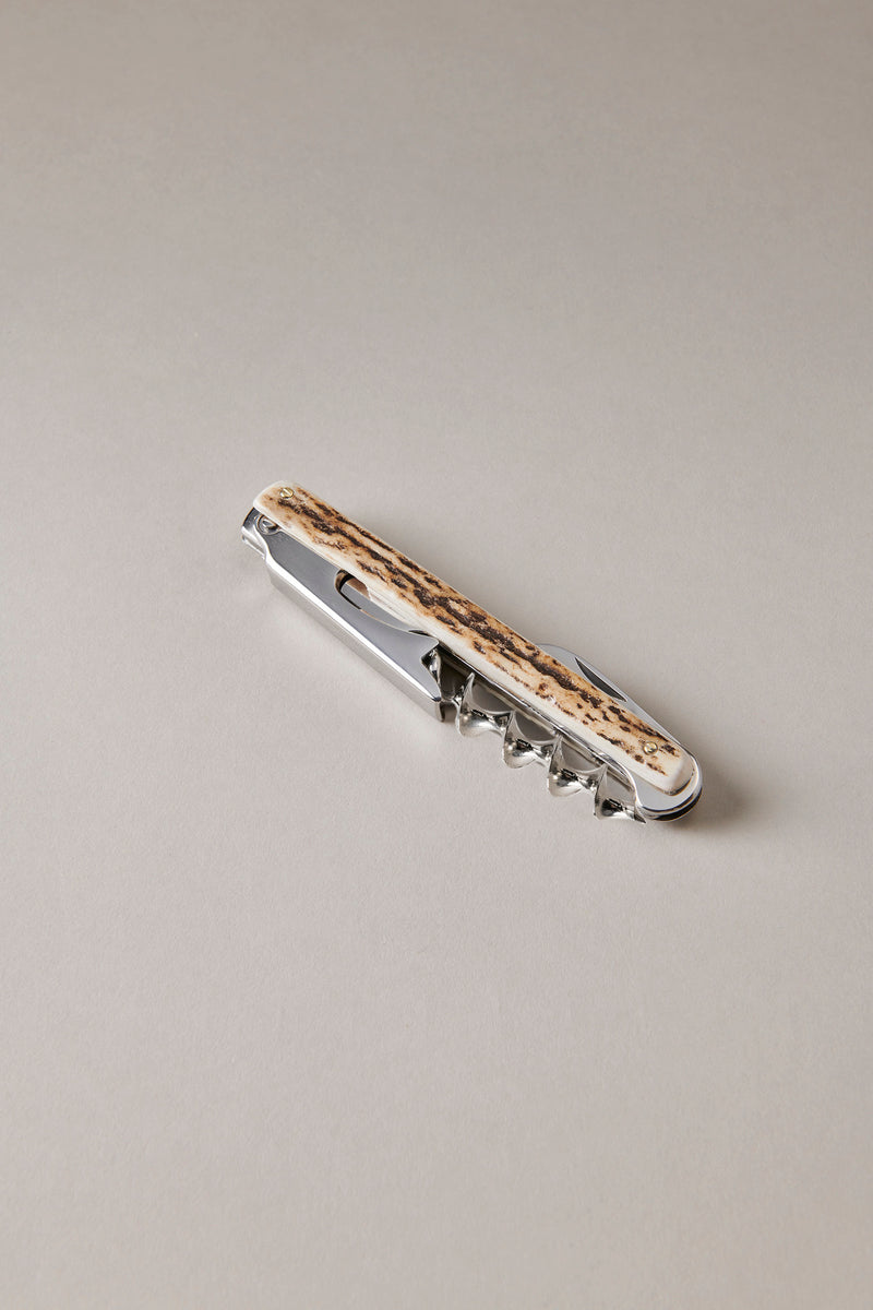 Cavatappi tipo Butler's friend con placchette in Cervo - Stag antler Butler's friend corkscrew with plates