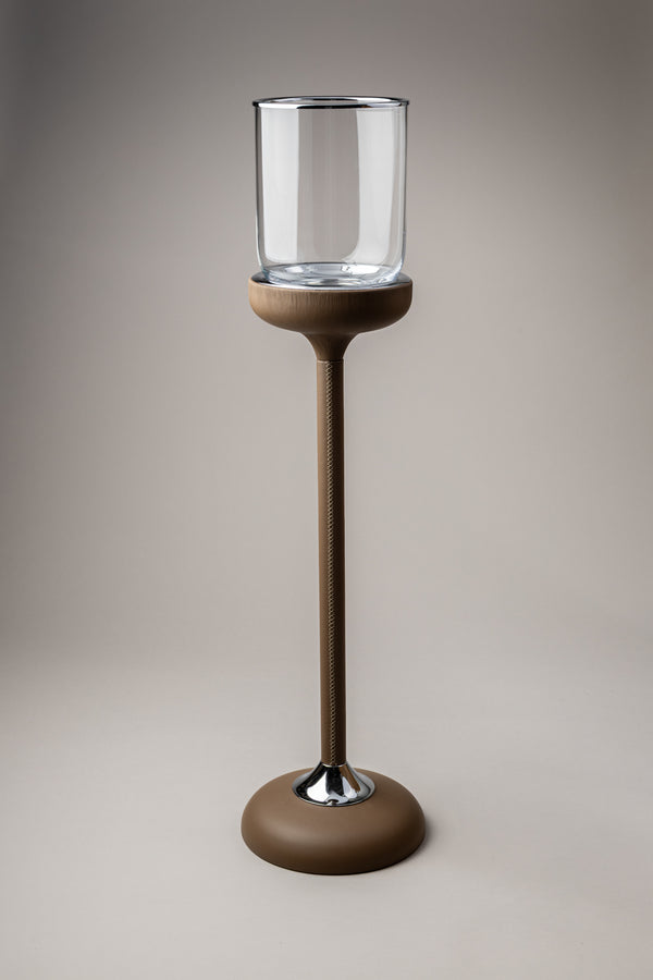 Nautical leather Champagne ice bucket with stand