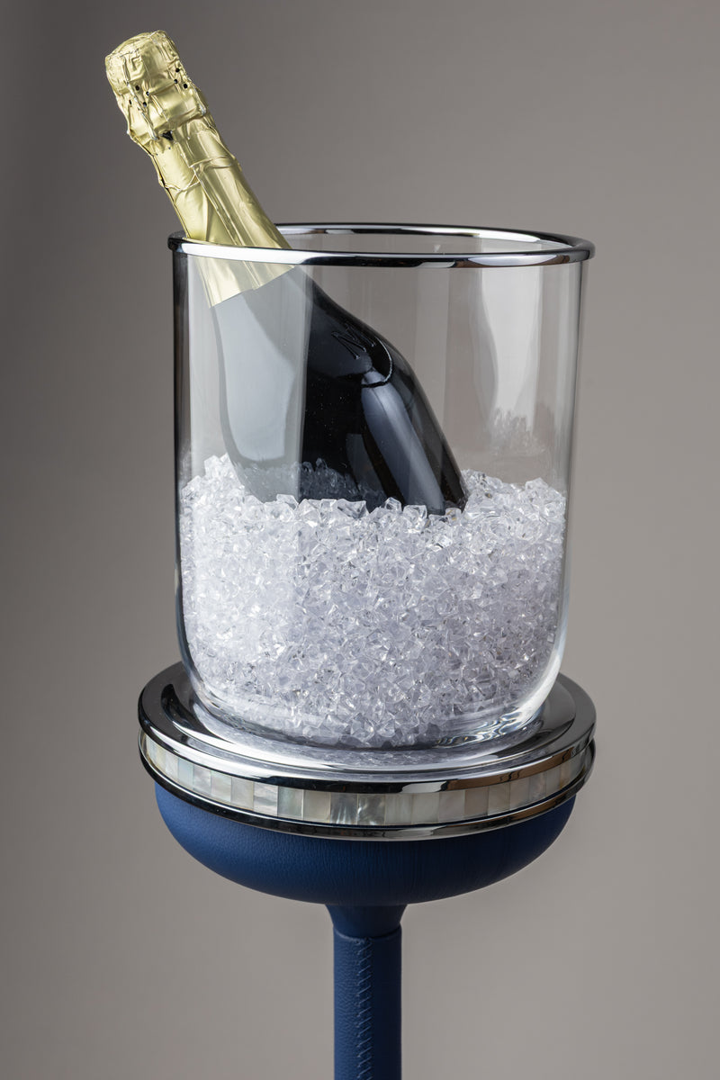 Mother of pearl Champagne ice bucket with stand