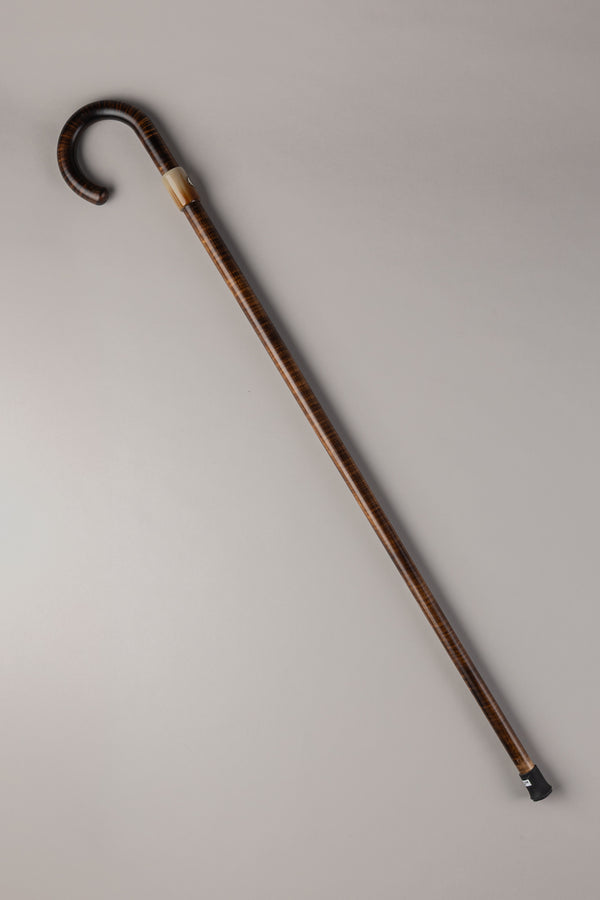Bastone curvo con ghiera - Wooden Walking stick