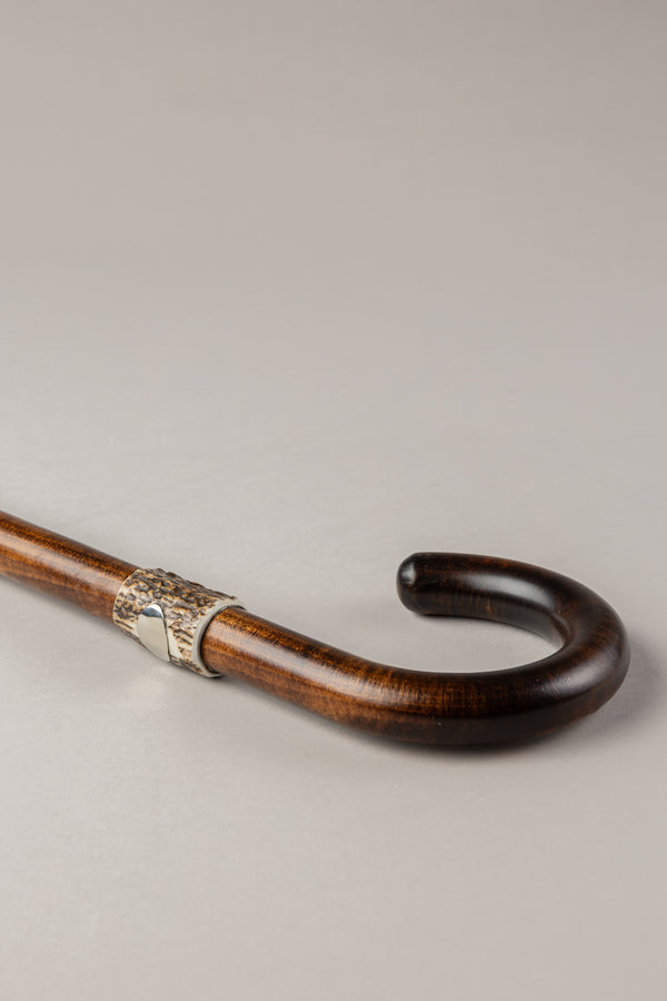 Bastone curvo con ghiera - Wooden Walking stick