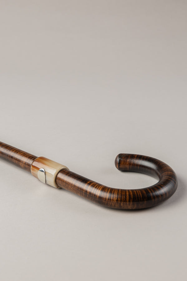 Bastone curvo con ghiera - Wooden Walking stick