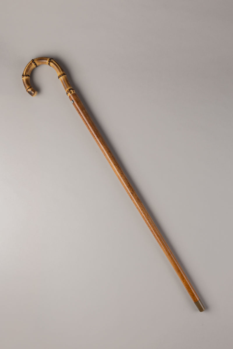 Bamboo handle walking stick