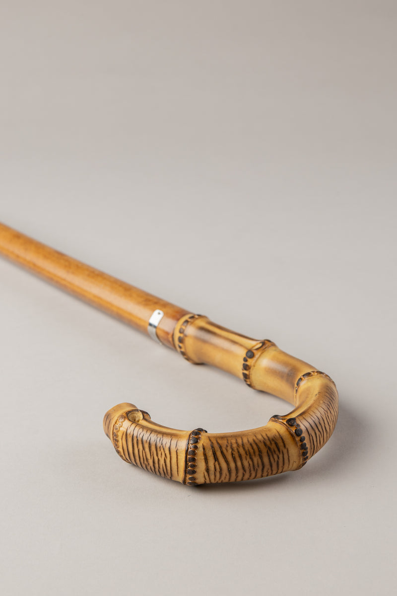 Bamboo handle walking stick