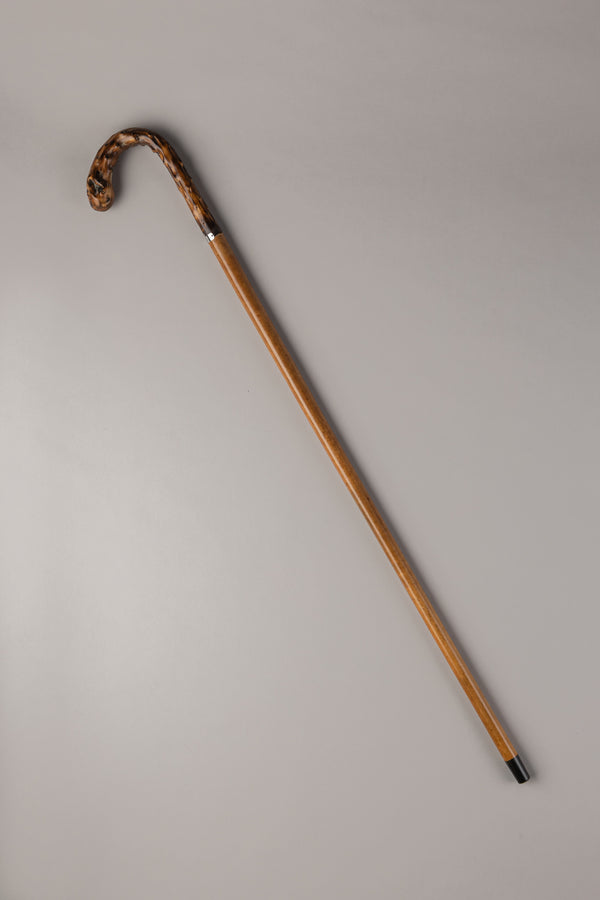Bastone curvo con impugnatura ginestra - Broom handle walking stick
