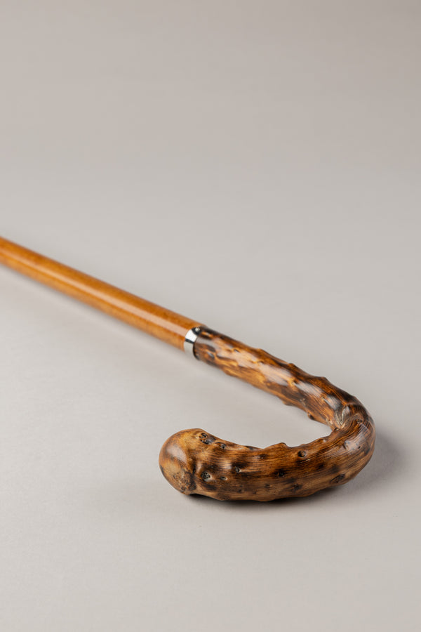 Bastone curvo con impugnatura ginestra - Broom handle walking stick