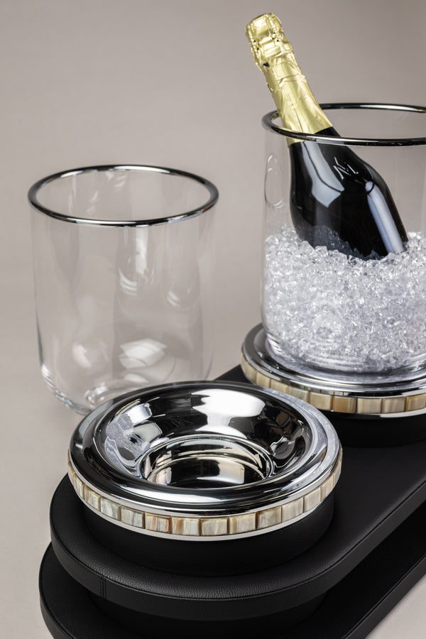 Zebu Double champagne ice bucket with tray