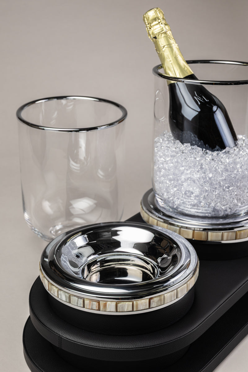 Zebu Double champagne ice bucket with tray