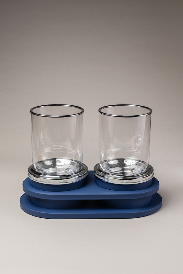 Mother of pearl Double champagne ice bucket with tray