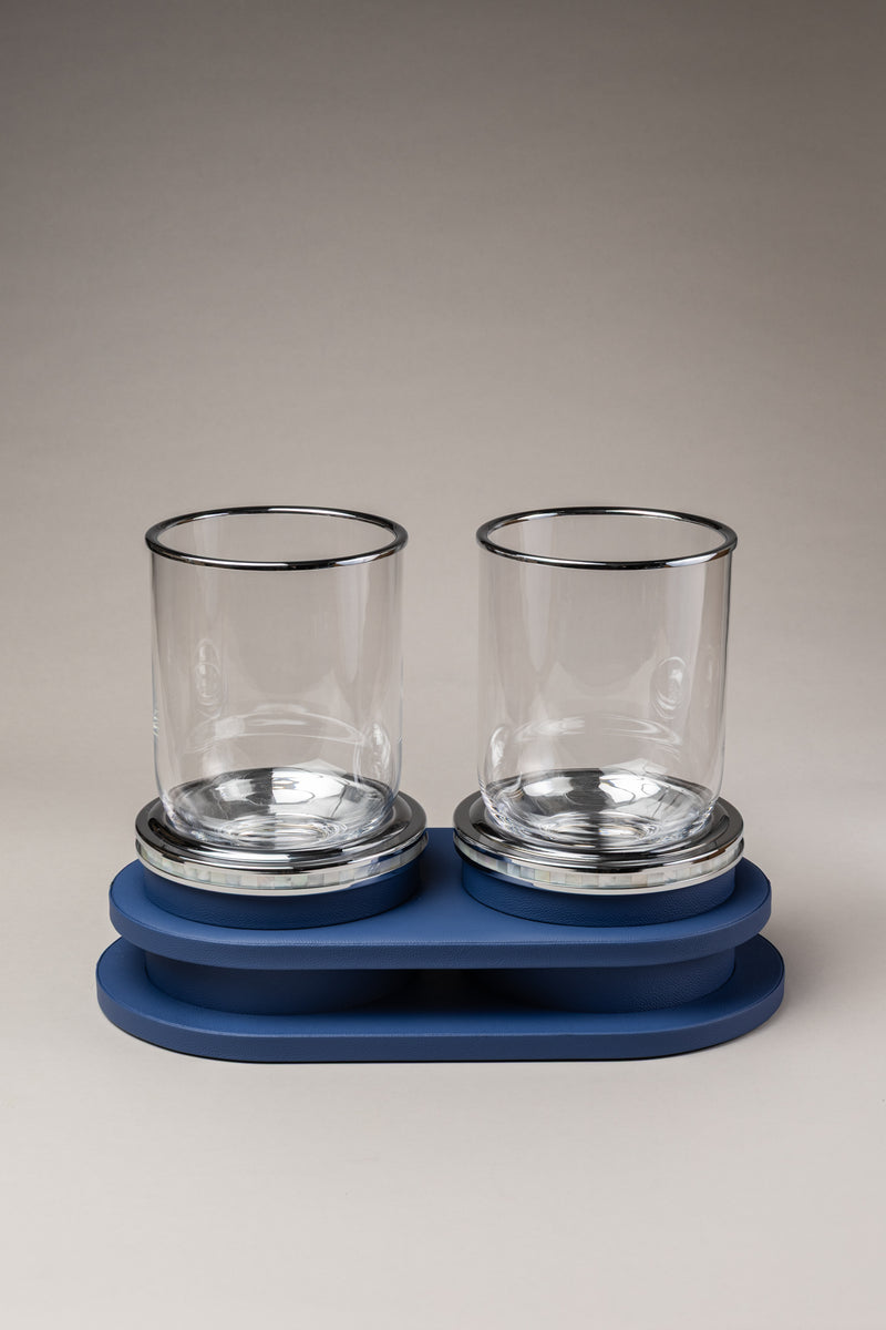 Mother of pearl Double champagne ice bucket with tray