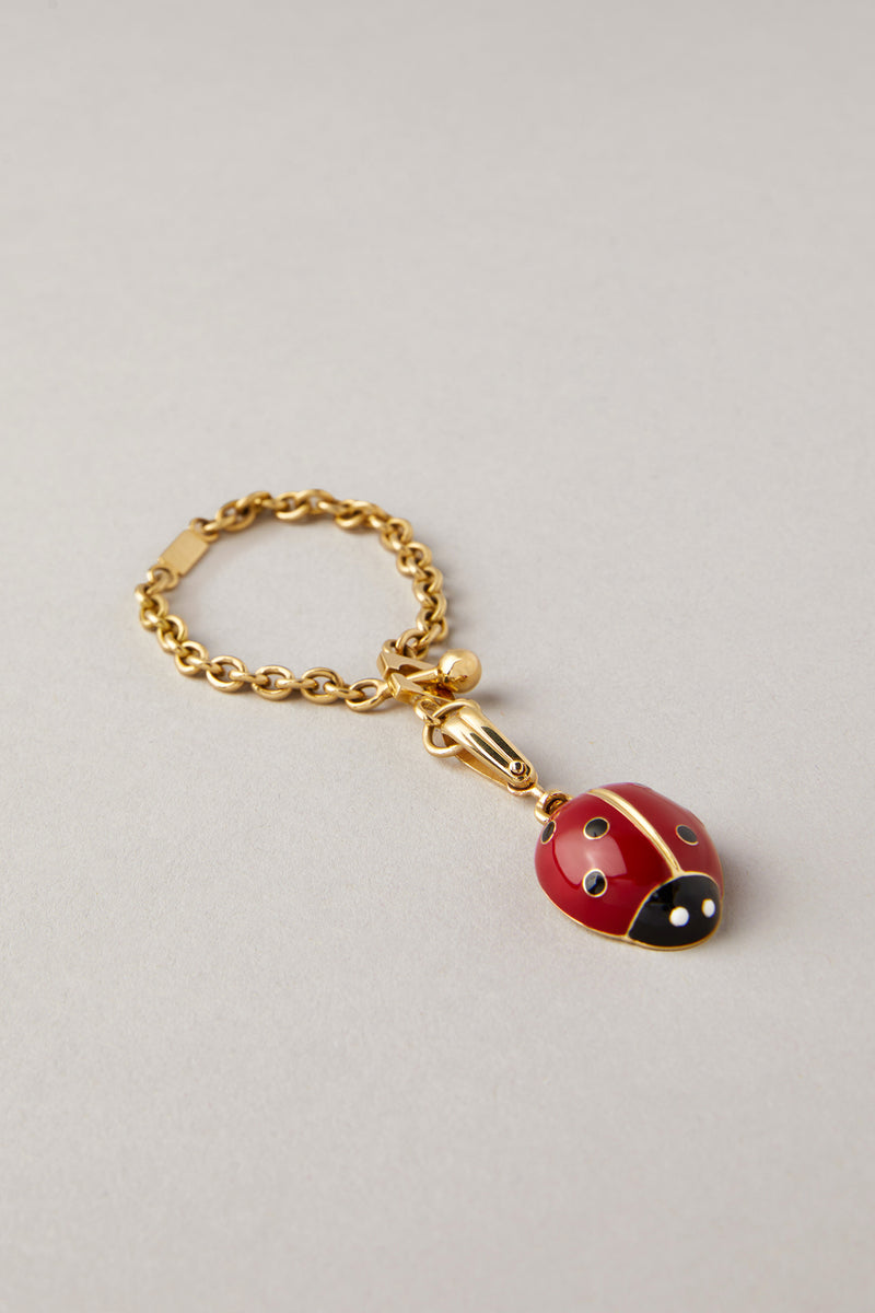 18kts. gold Ladybug key chain