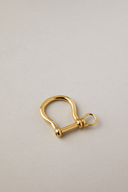 gold Anchor shackle key ring - Main Image