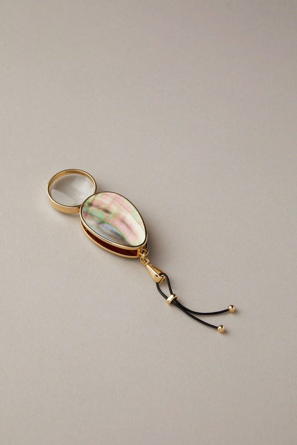 White mother of pearl Pocket magnifying glass
