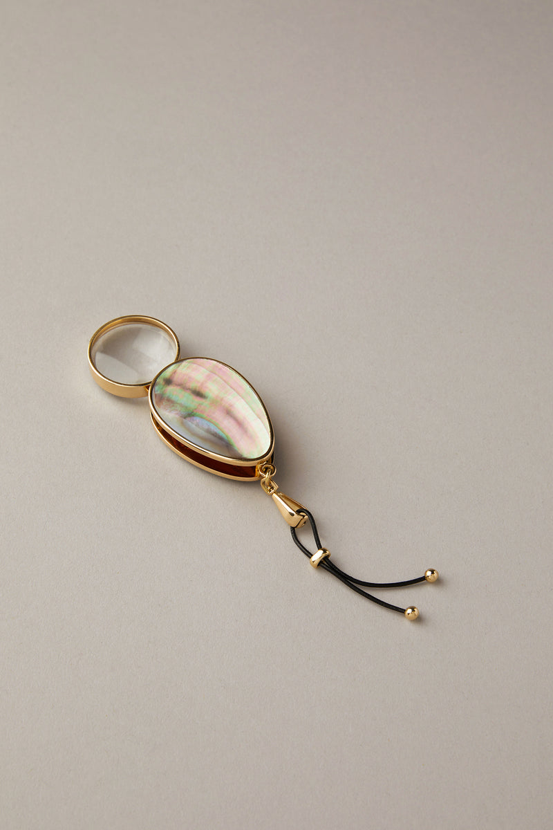 Lente da taschino in Australia bianca - White mother of pearl Pocket magnifying glass