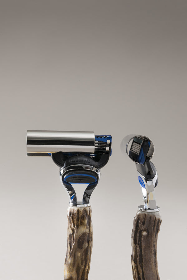 Stag antler Fusion razor in stag horn