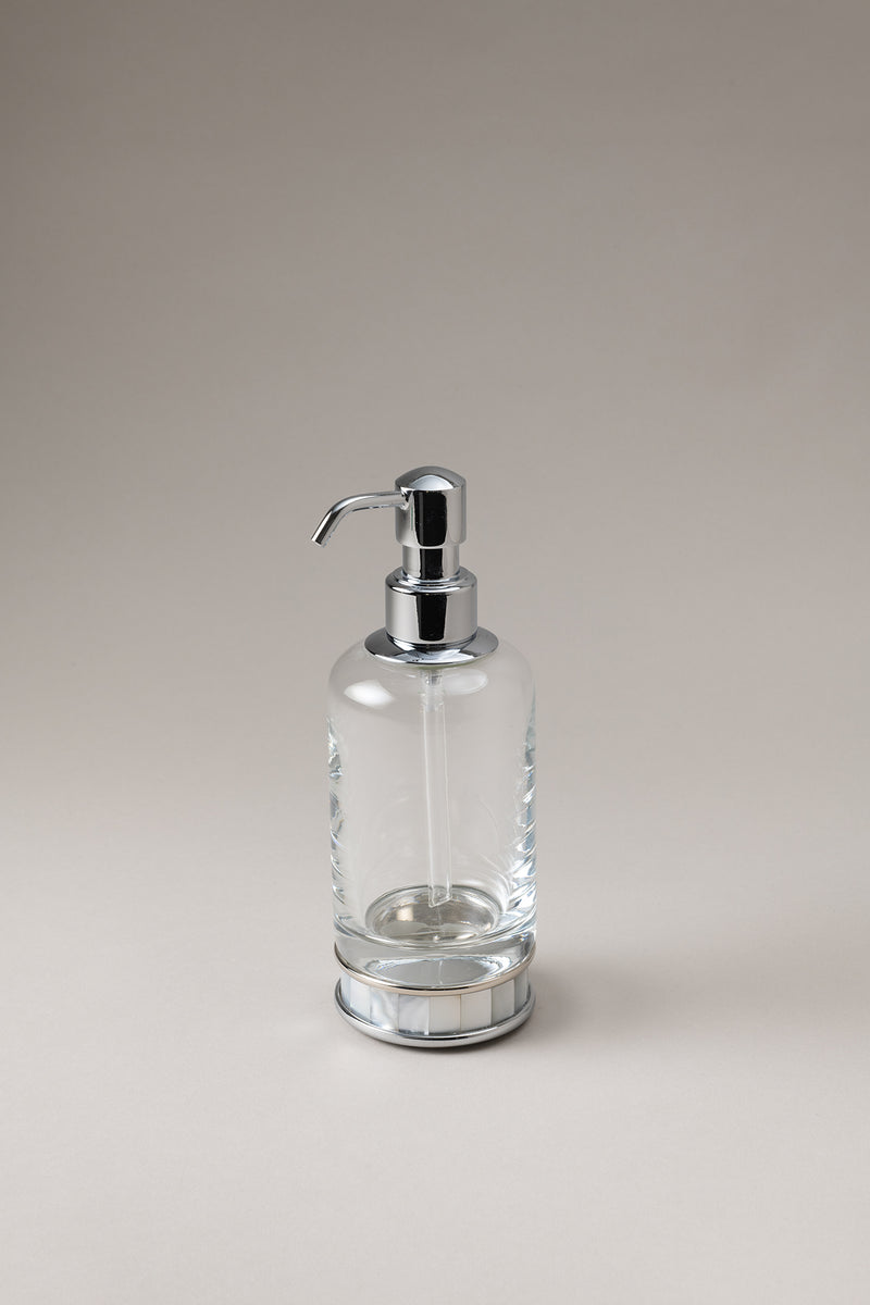 Dosatore sapone liquido vetro - Glass soap dispenser with natural