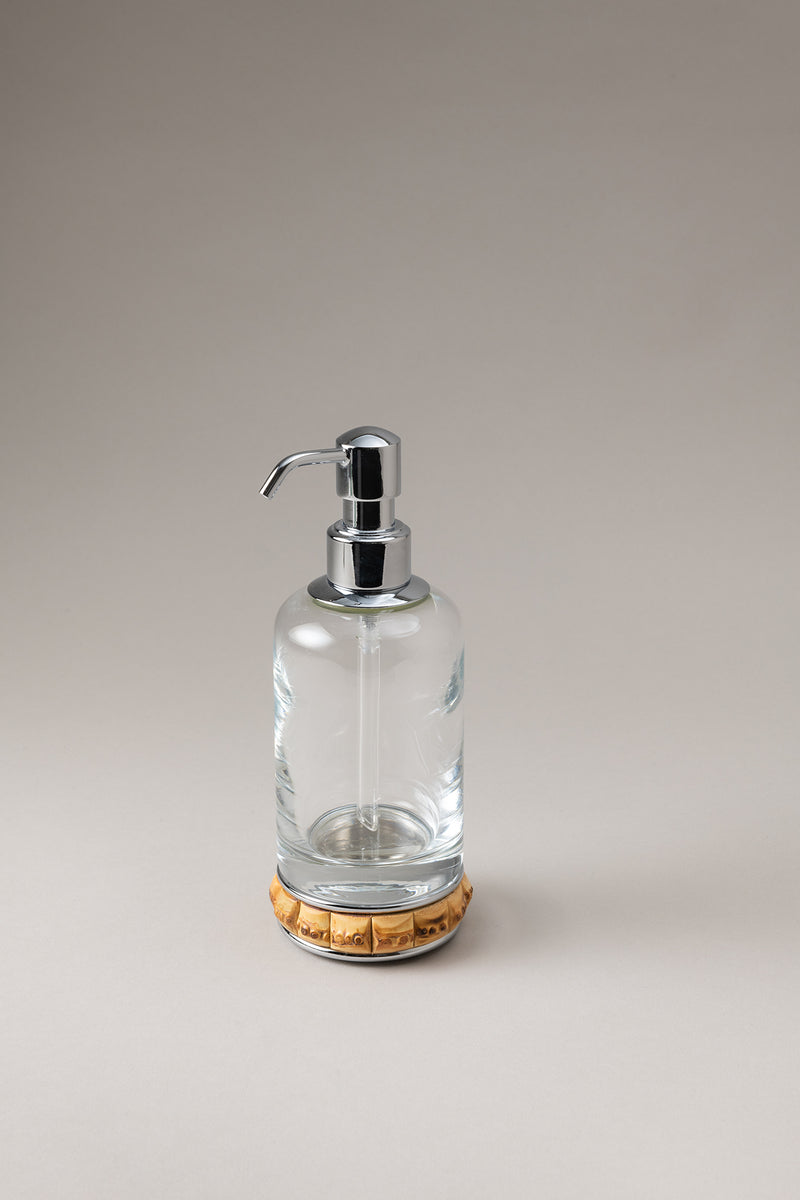 Dosatore sapone liquido vetro - Glass soap dispenser with natural