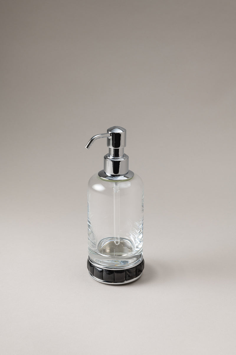 Dosatore sapone liquido vetro - Glass soap dispenser with natural