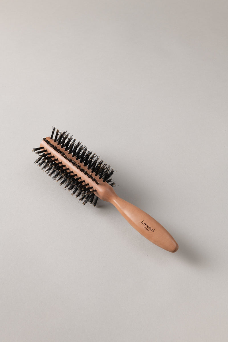 Spazzola circolare setola nera in Pero - Pyrus Circular hair brush