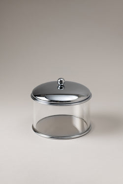 Porta cotone cilindro vetro - Glass cotton jar – Lorenzi Milano