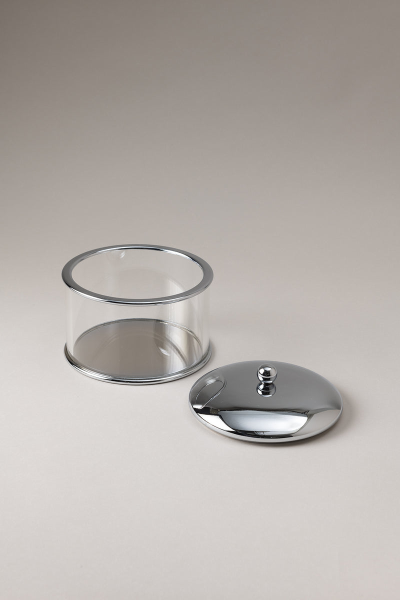 Porta cotone cilindro vetro - Glass cotton jar