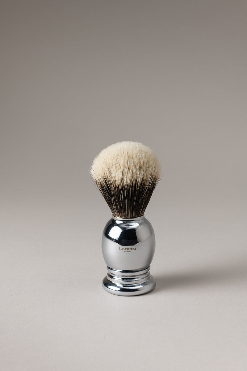 Chrome plated brass Shaving brush Chromed brass