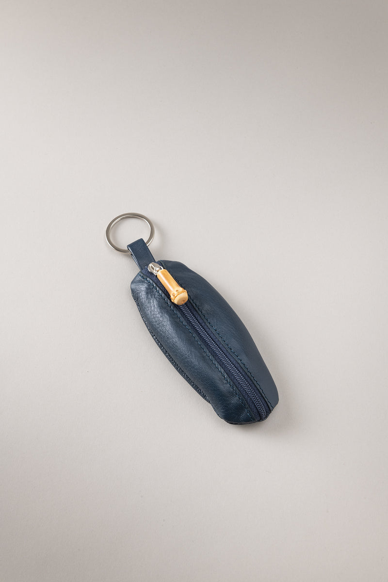 Lambskin Oval leather key-chain